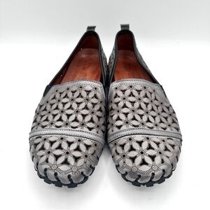 Spring Step Flowerflow Flat in Charcoal Gray size 41. (US 9.5-10)